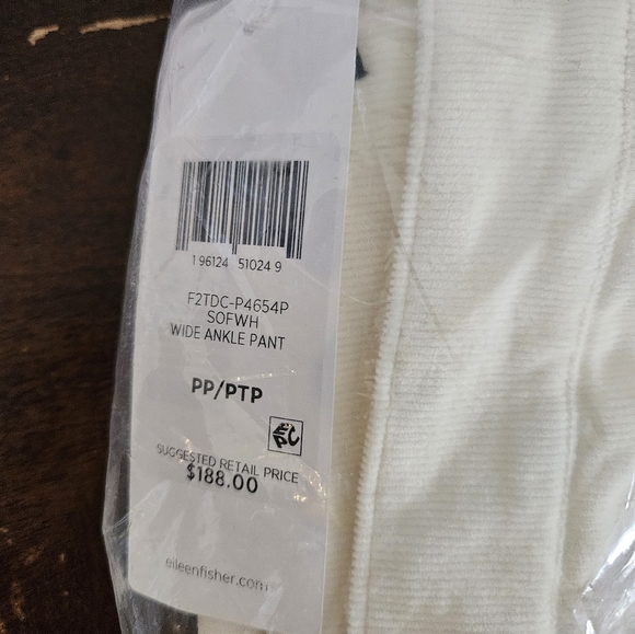 Eileen Fisher Soft White Wide Ankle Pants Size  PP - Picture 3 of 5